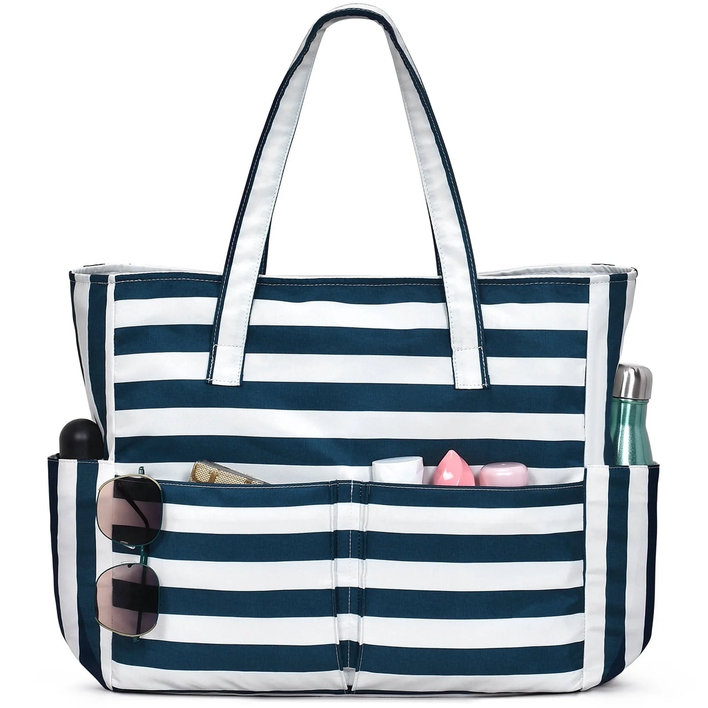 Beach Bags for Women, Beach Tote Bag Waterproof Sandproof Swim Pool Bag Large Capacity Beach Bag with Wet Pocket