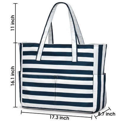 Beach Bags for Women, Beach Tote Bag Waterproof Sandproof Swim Pool Bag Large Capacity Beach Bag with Wet Pocket